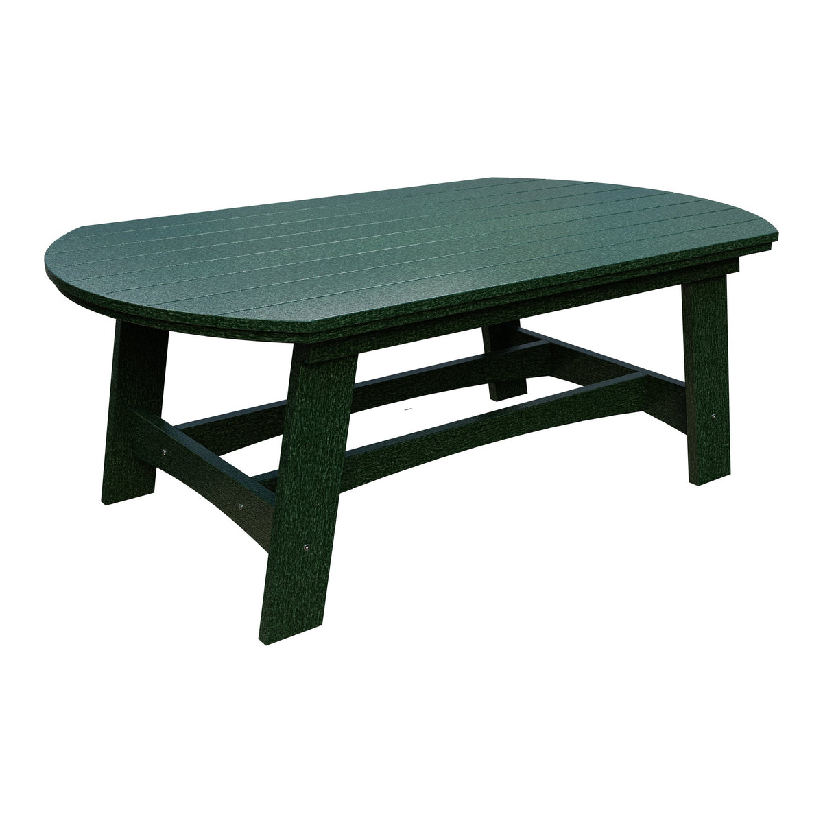 Amish Coastal Fanback 4' x 6' Patio Dining Table in Turf Green
