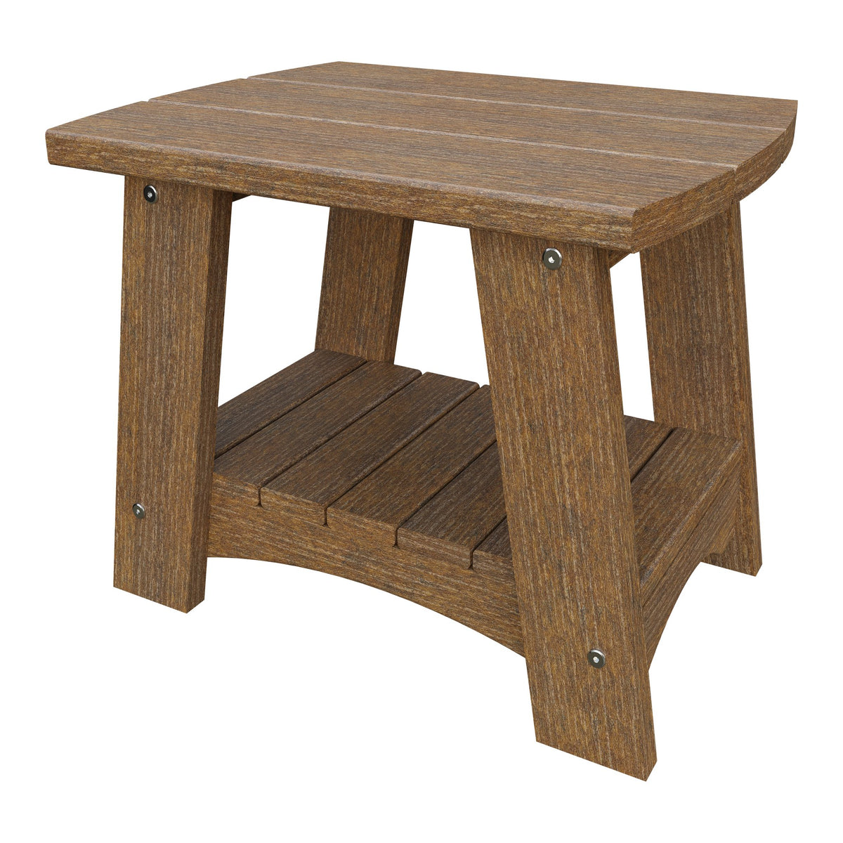 Amish Coastal Poly End Table in Antique Mahogany