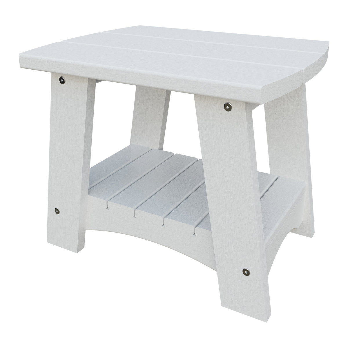 Amish Coastal Poly End Table in Bright White