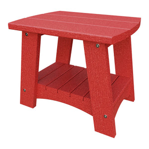 Amish Coastal Poly End Table in Cardinal Red