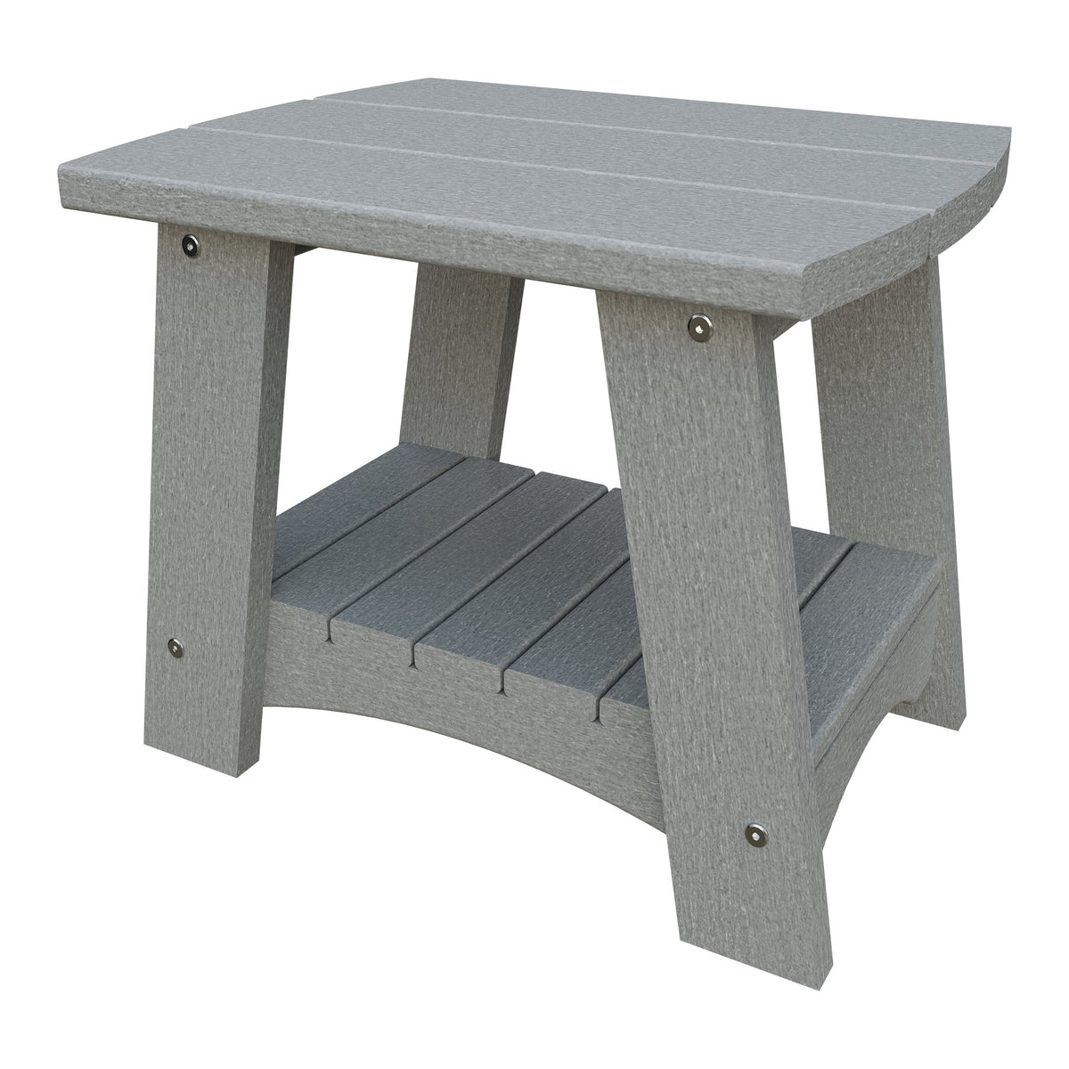 Amish Coastal Poly End Table in Light Gray