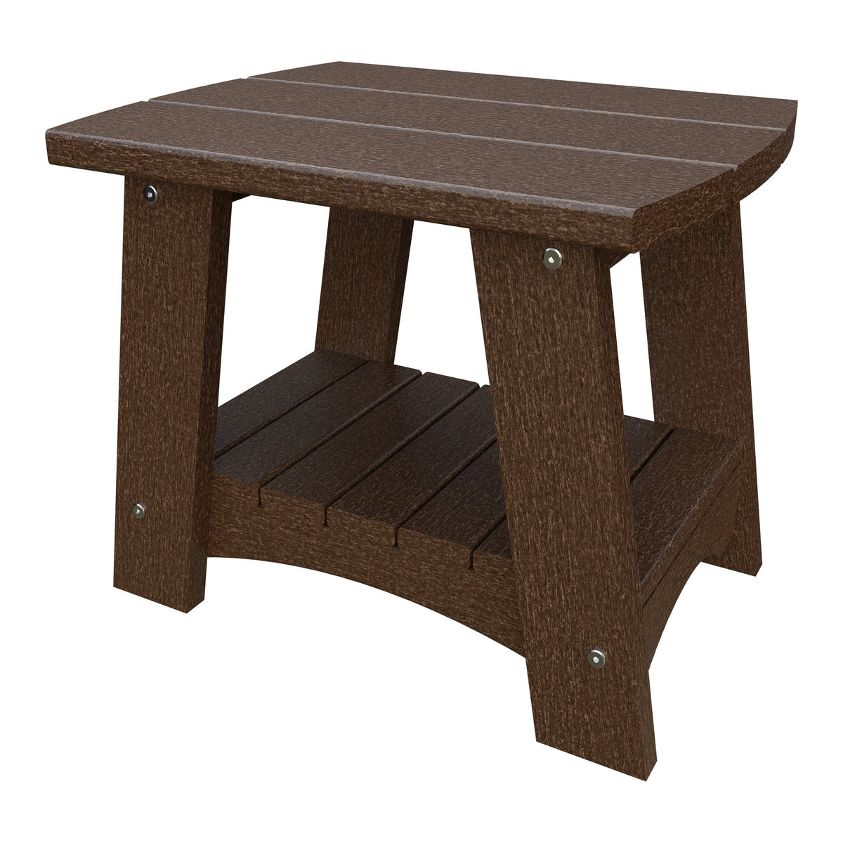 Amish Coastal Poly End Table in Milwaukee Brown