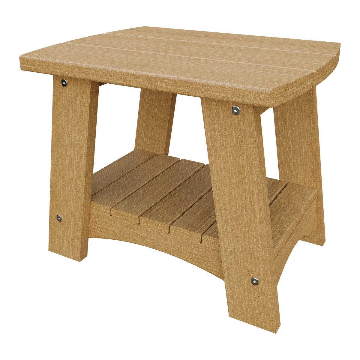 Amish Coastal Poly End Table in Natural Teak