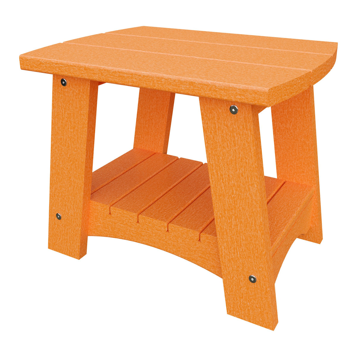 Amish Coastal Poly End Table in Bright Orange