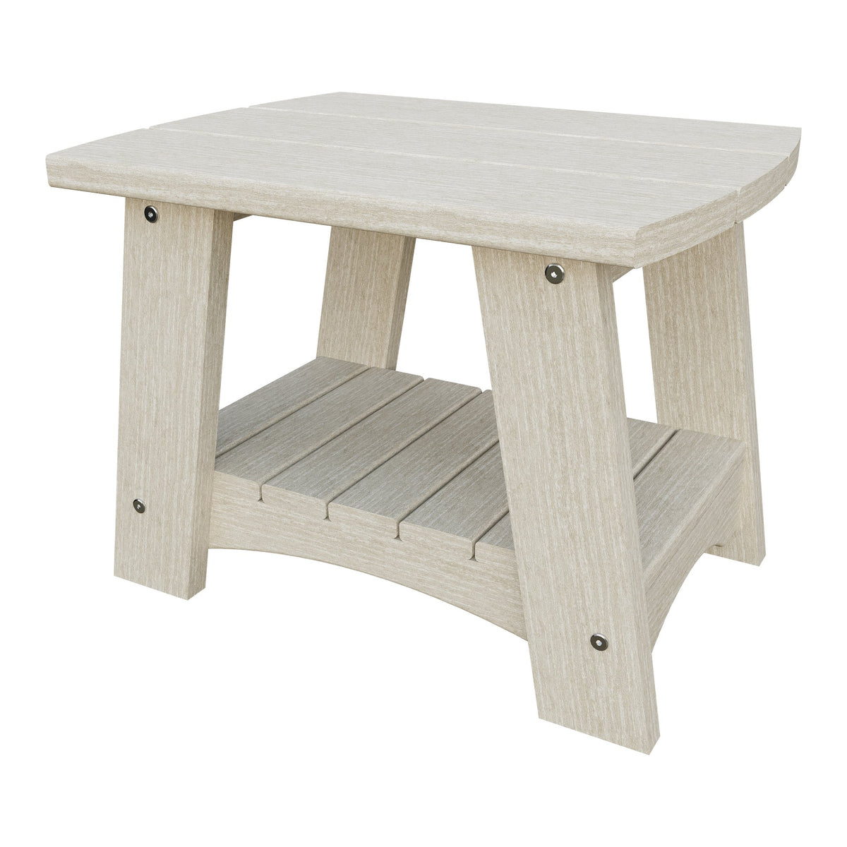 Amish Coastal Poly End Table in Seashell
