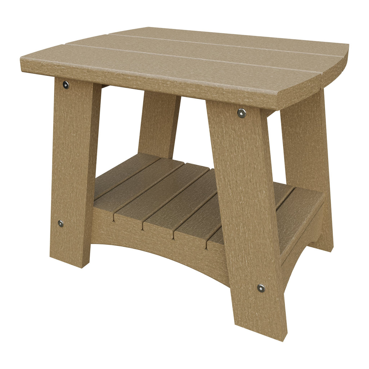 Amish Coastal Poly End Table in Weathered Wood