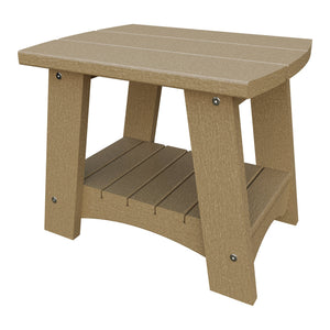 Amish Coastal Poly End Table in Weathered Wood
