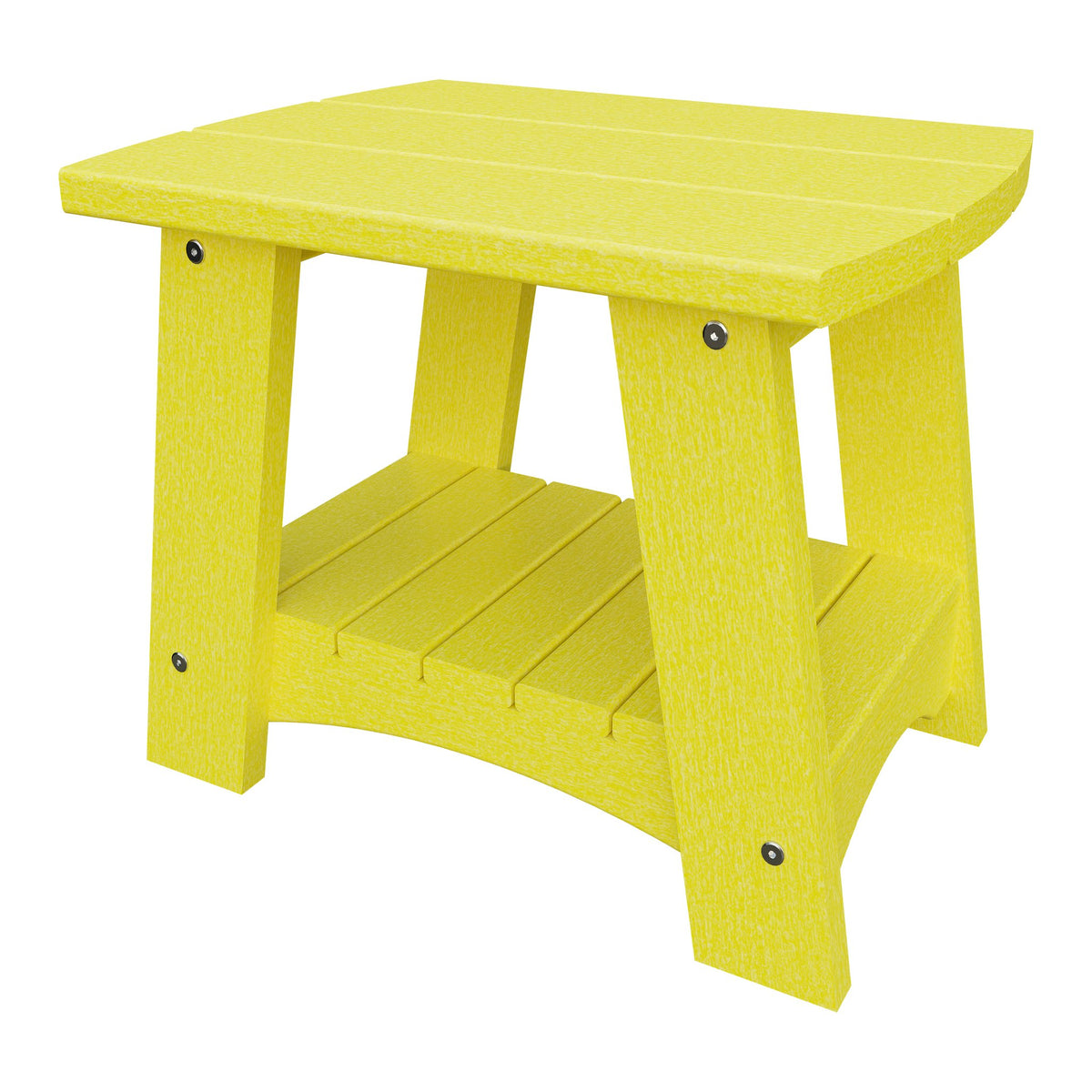 Amish Coastal Poly End Table in Lemon Yellow