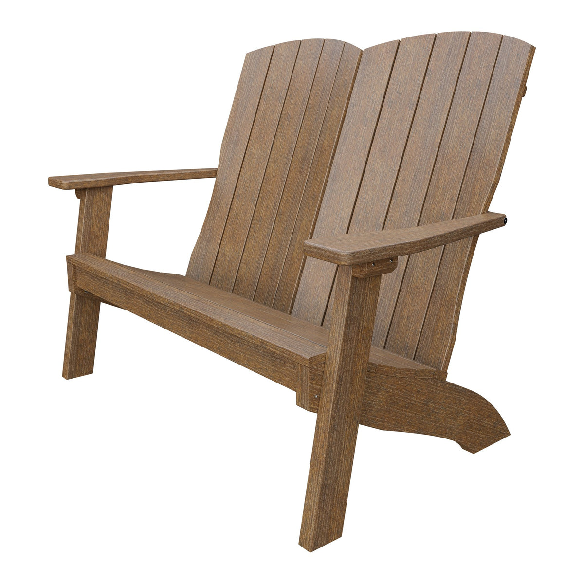 Amish Coastal Poly Love Seat in Antique Mahogany