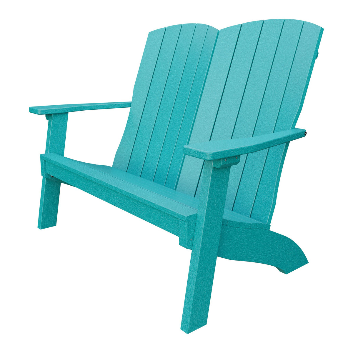 Amish Coastal Poly Love Seat in Aruba Blue