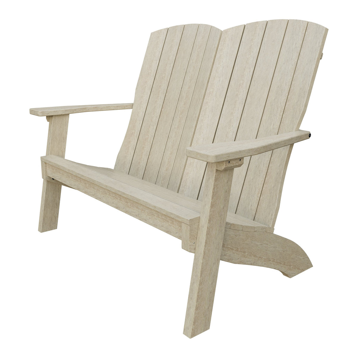 Amish Coastal Poly Love Seat in Birchwood