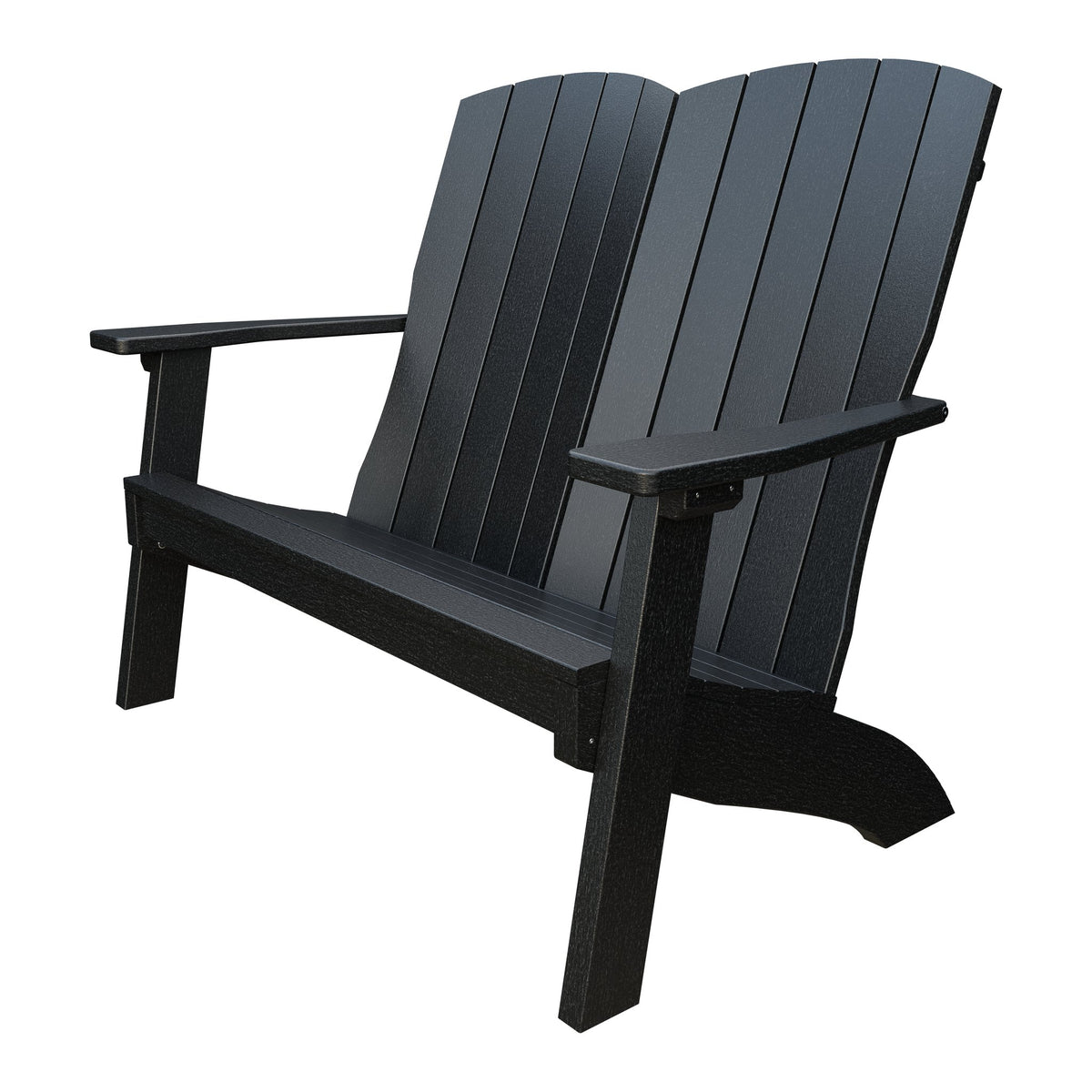 Amish Coastal Poly Love Seat in Black