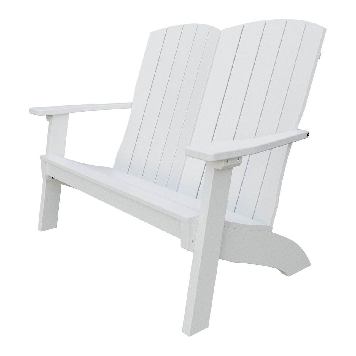 Amish Coastal Poly Love Seat in Bright White