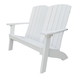 Amish Coastal Poly Love Seat in Bright White