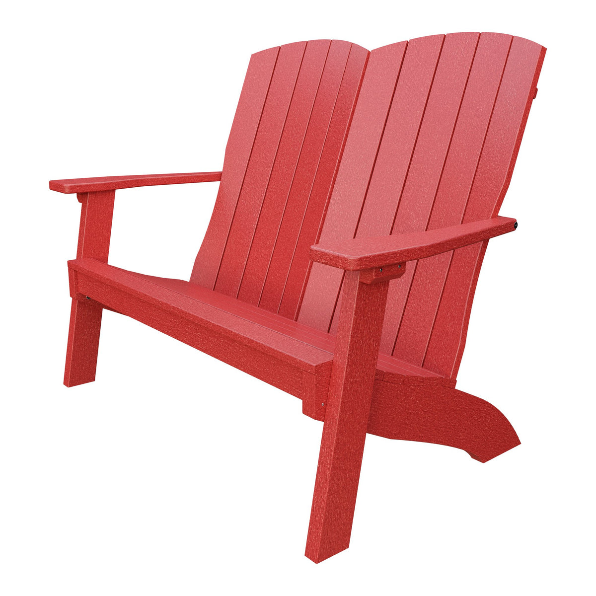 Amish Coastal Poly Love Seat in Cardinal Red