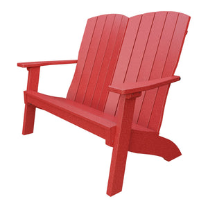 Amish Coastal Poly Love Seat in Cardinal Red