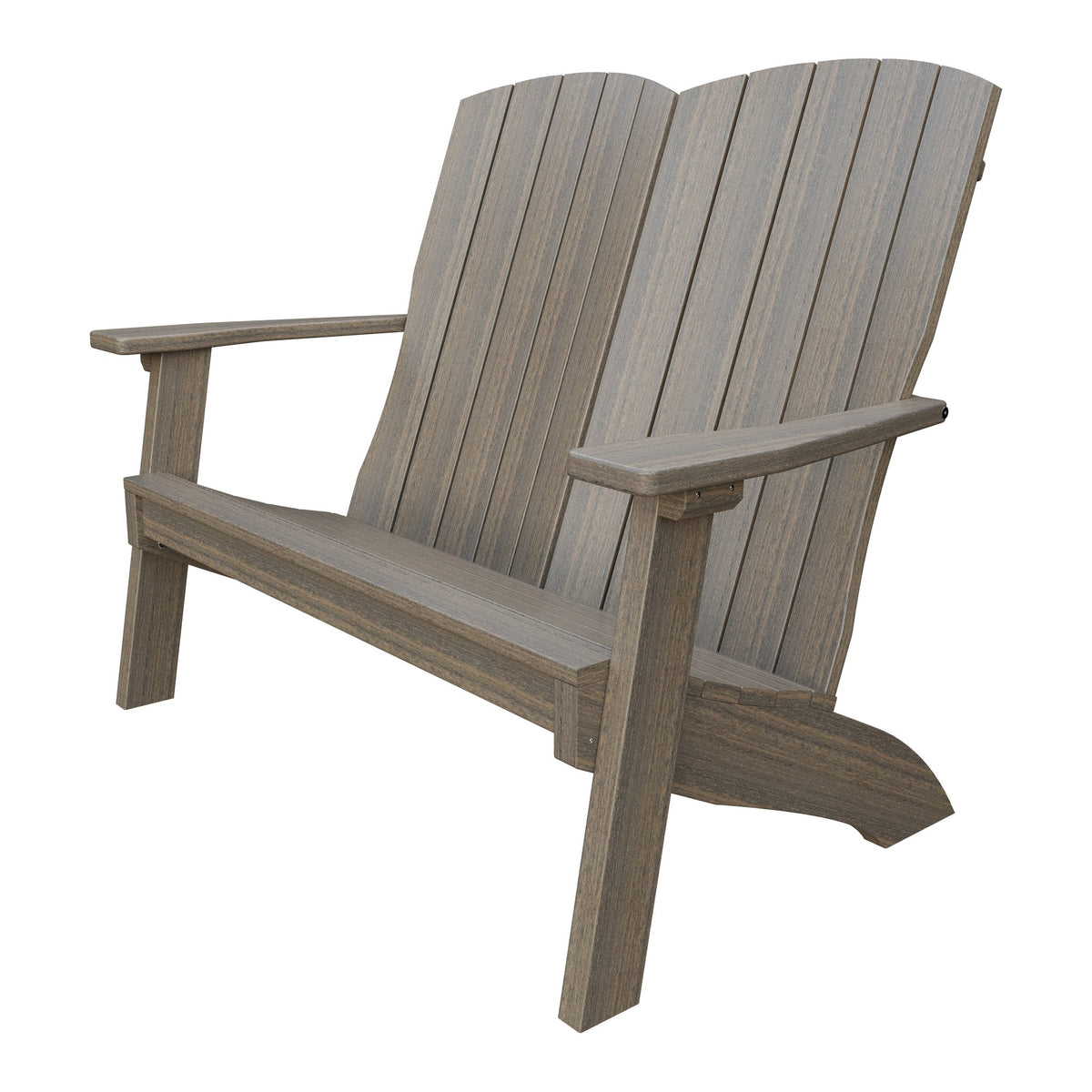 Amish Coastal Poly Love Seat in Coastal Gray