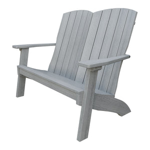 Amish Coastal Poly Love Seat in Driftwood Gray