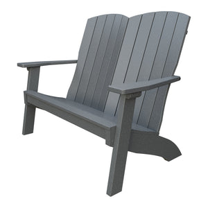Amish Coastal Poly Love Seat in Gray