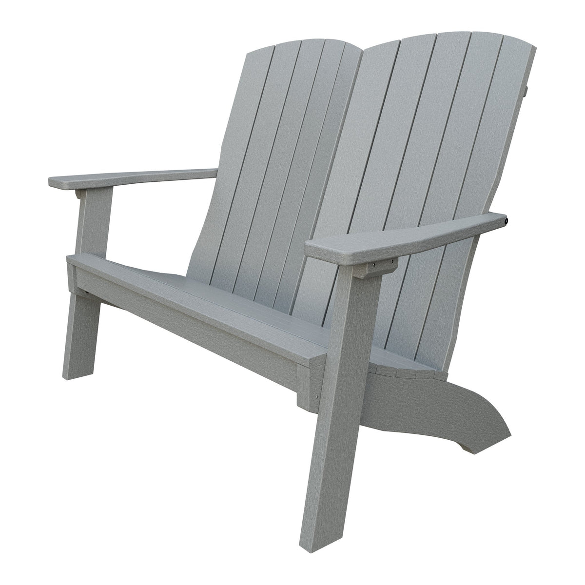 Amish Coastal Poly Love Seat in Light Gray