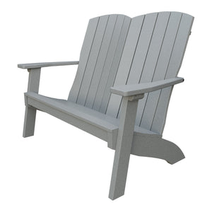 Amish Coastal Poly Love Seat in Light Gray