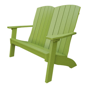 Amish Coastal Poly Love Seat in Tropical Lime Green