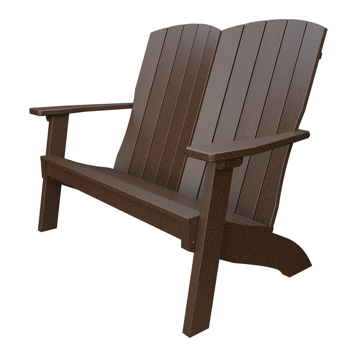 Amish Coastal Poly Love Seat in Milwaukee Brown
