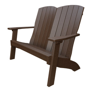 Amish Coastal Poly Love Seat in Milwaukee Brown