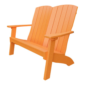 Amish Coastal Poly Love Seat in Bright Orange