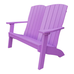 Amish Coastal Poly Love Seat in Bright Purple