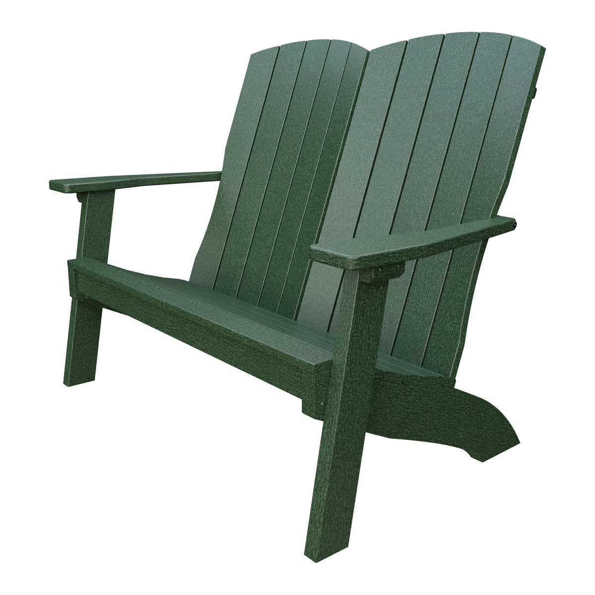 Amish Coastal Poly Love Seat in Turf Green