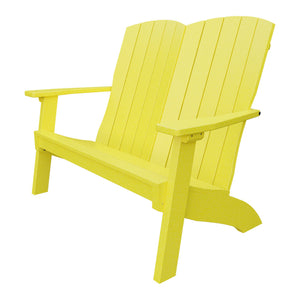 Amish Coastal Poly Love Seat in Lemon Yellow