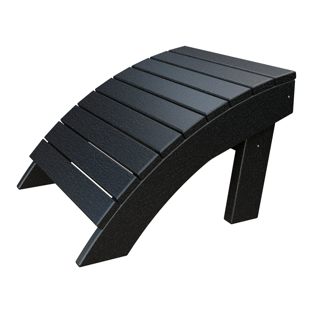 Amish Coastal Poly Ottoman in Black