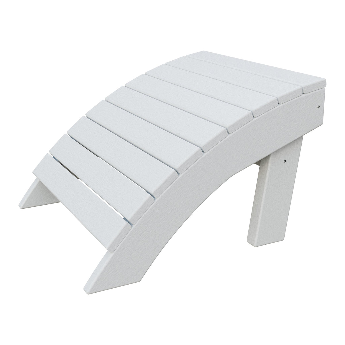 Amish Coastal Poly Ottoman in Bright White