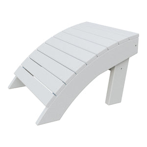Amish Coastal Poly Ottoman in Bright White