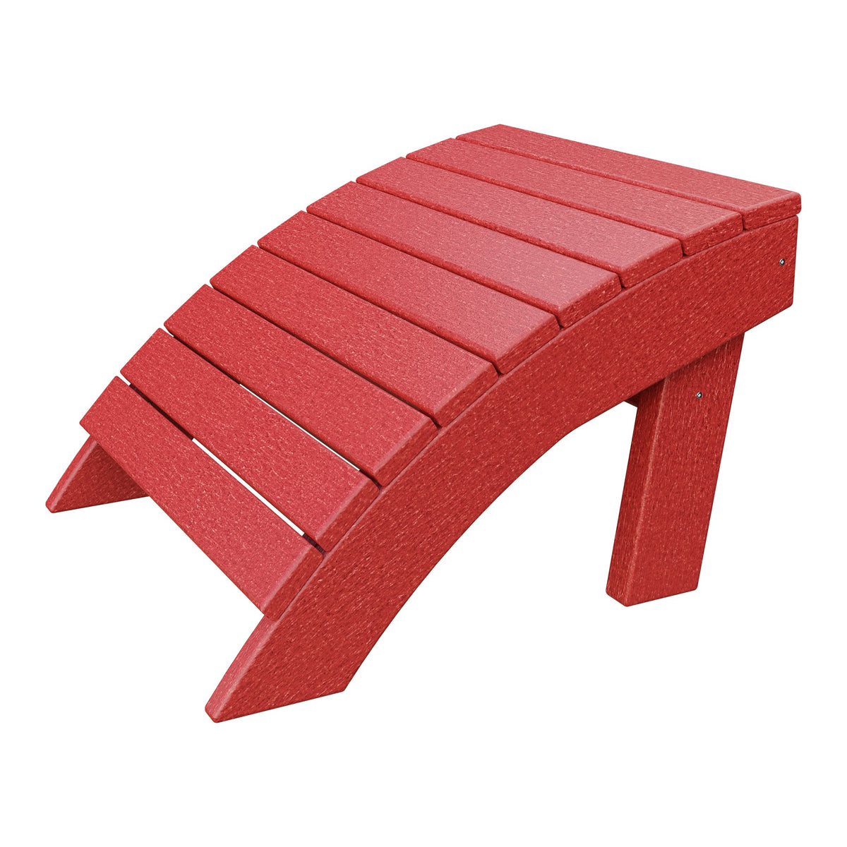 Amish Coastal Poly Ottoman in Cardinal Red