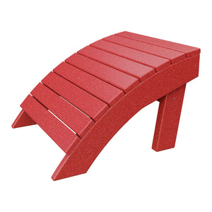 Amish Coastal Poly Ottoman in Cardinal Red