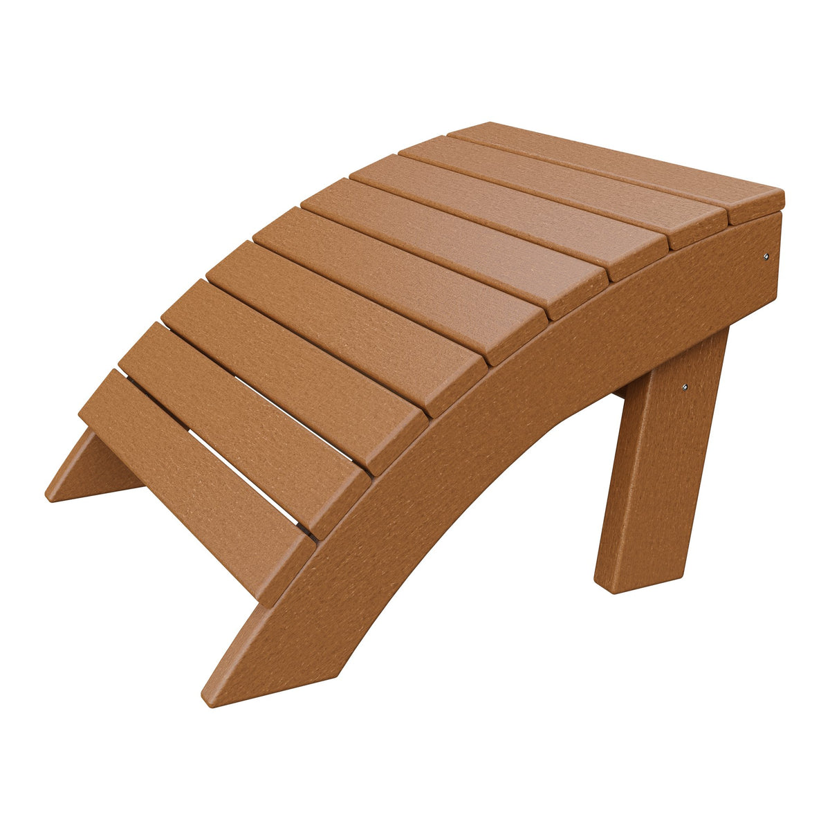 Amish Coastal Poly Ottoman in Cedar