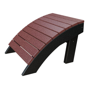 Amish Coastal Poly Ottoman in Cherrywood & Black