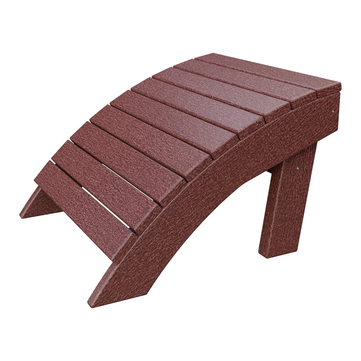Amish Coastal Poly Ottoman in Cherrywood