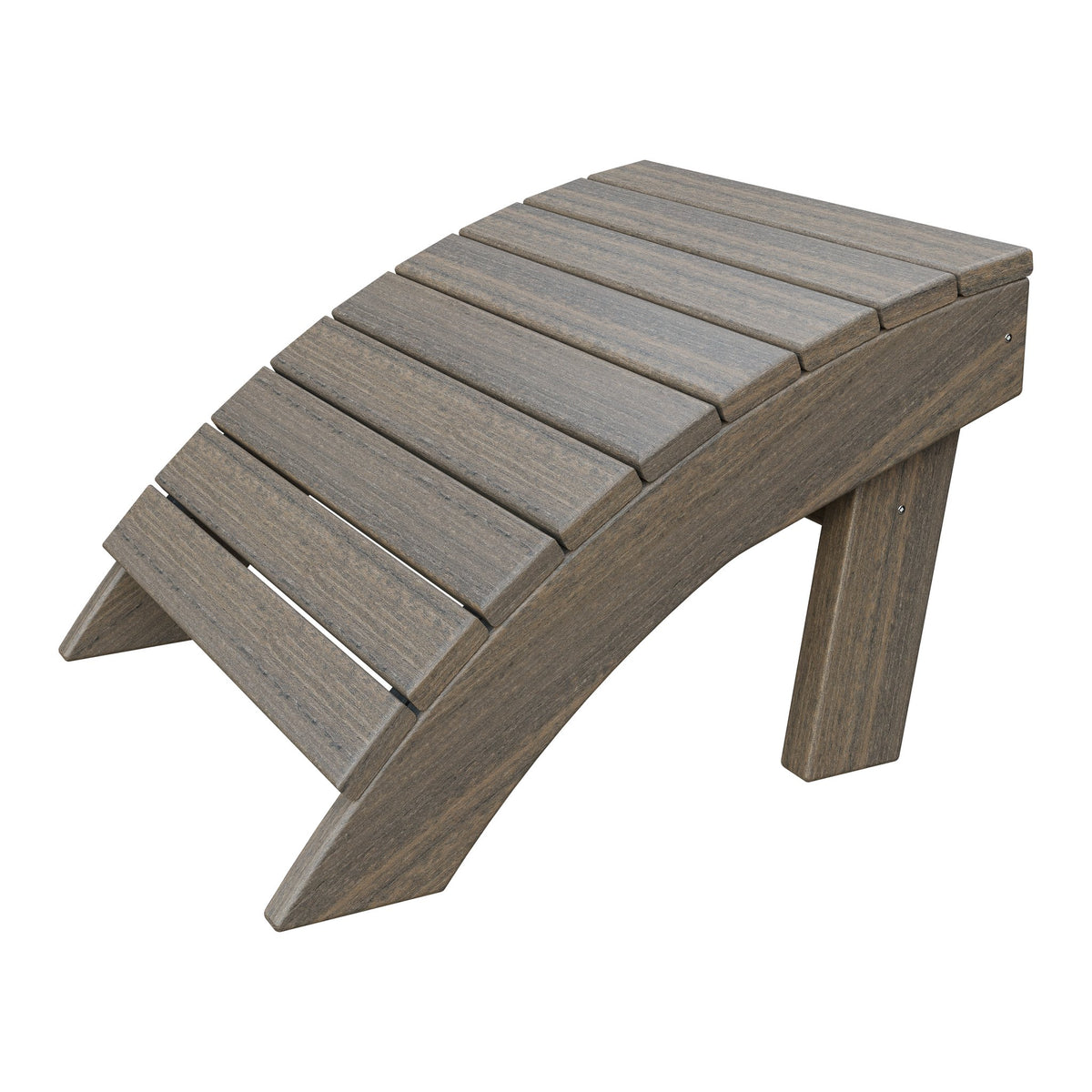 Amish Coastal Poly Ottoman in Coastal Gray