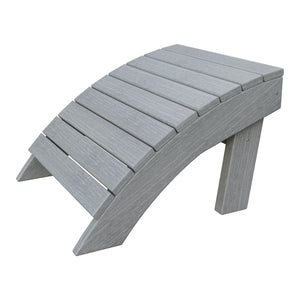 Amish Coastal Poly Ottoman in Driftwood Gray