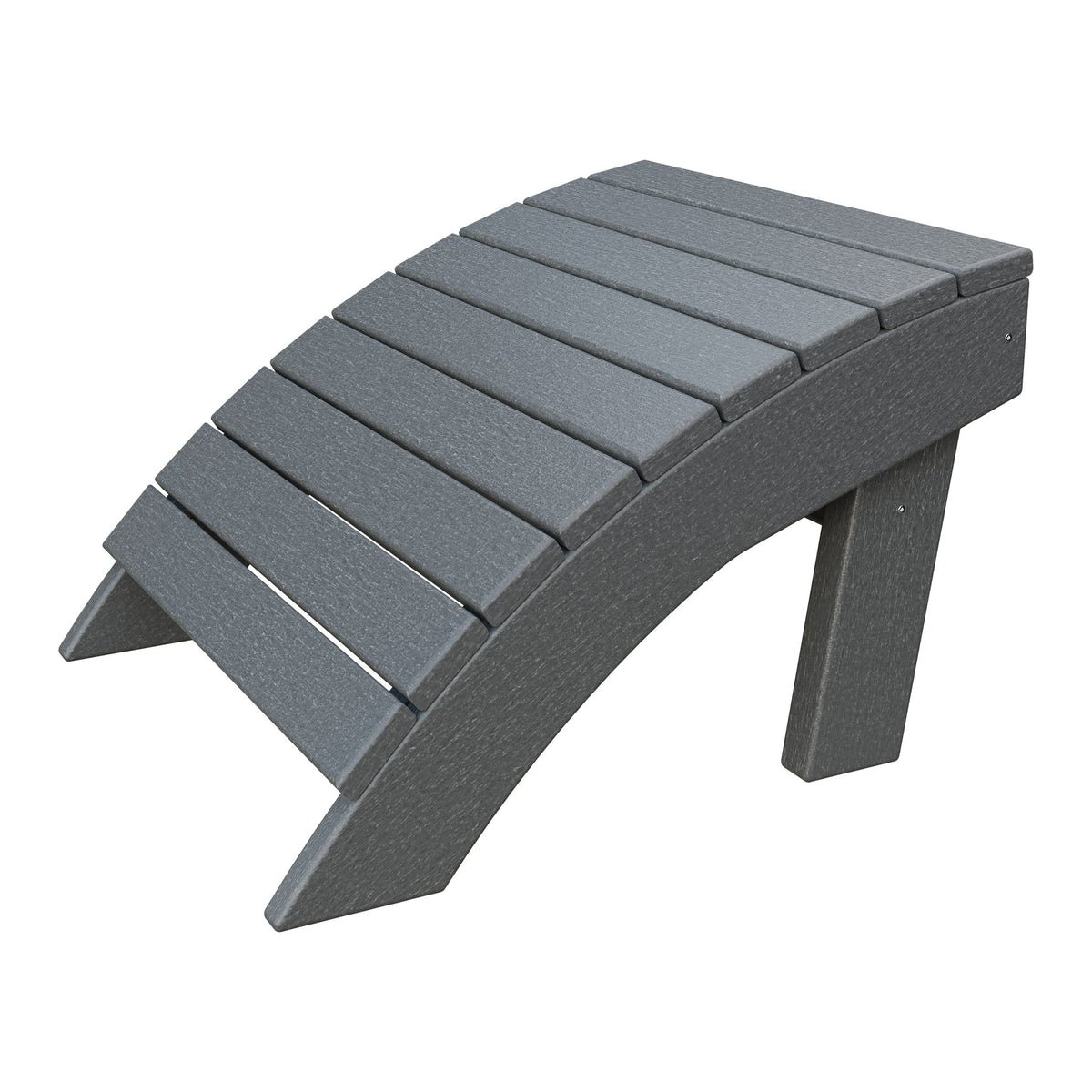 Amish Coastal Poly Ottoman in Gray