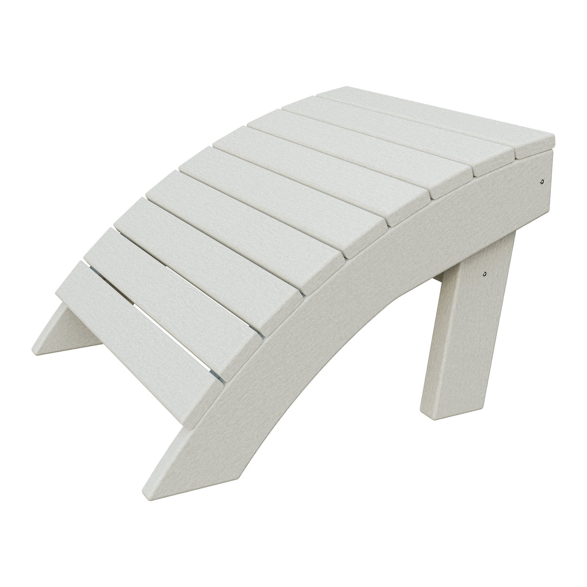Amish Coastal Poly Ottoman in Ivory