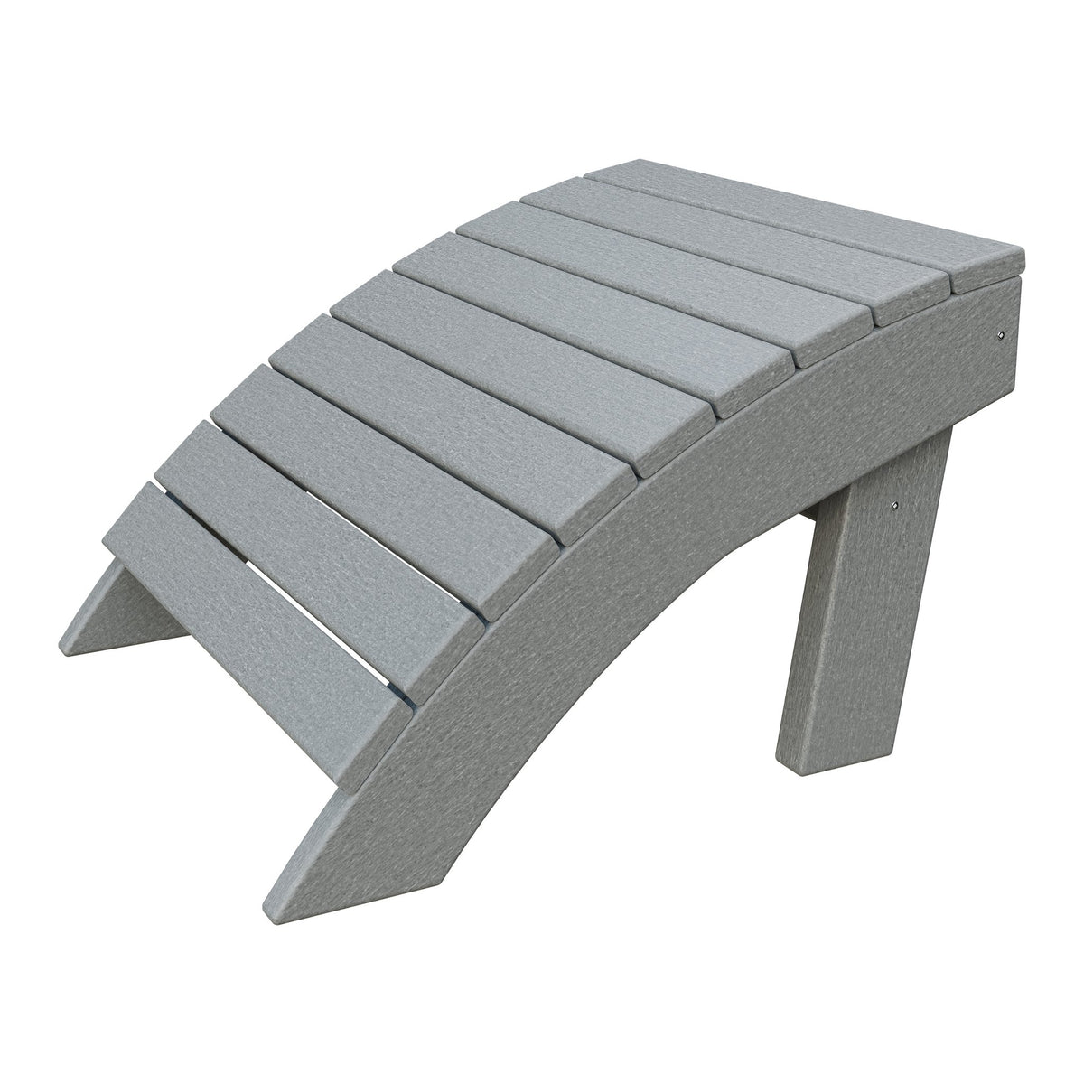Amish Coastal Poly Ottoman in Light Gray