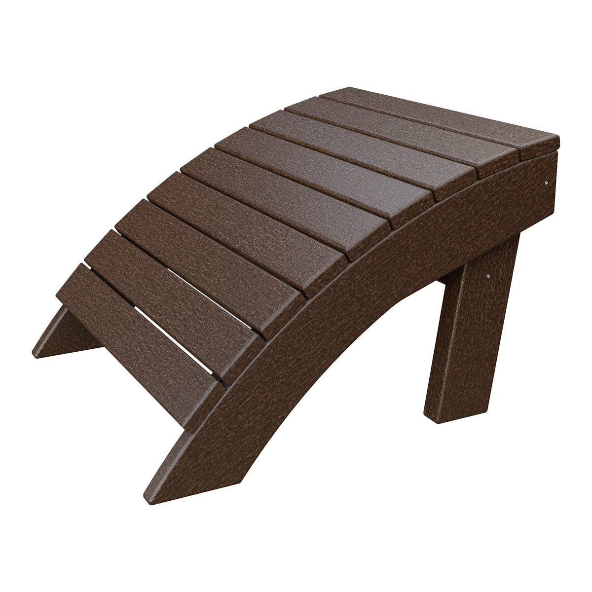 Amish Coastal Poly Ottoman in Milwaukee Brown