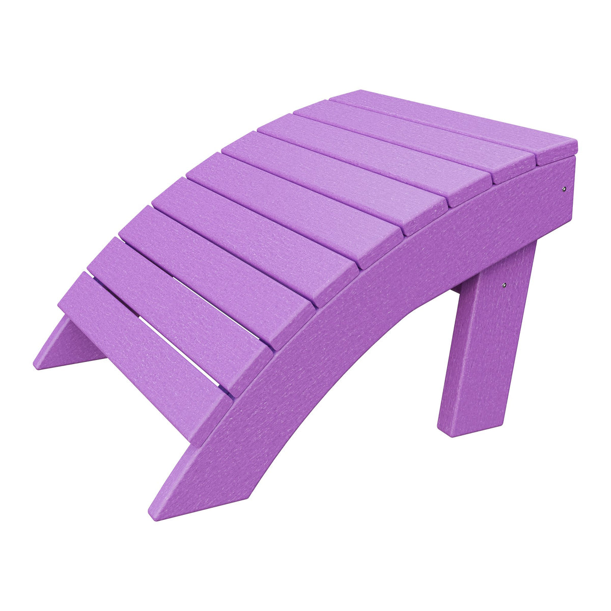 Amish Coastal Poly Ottoman in Bright Purple