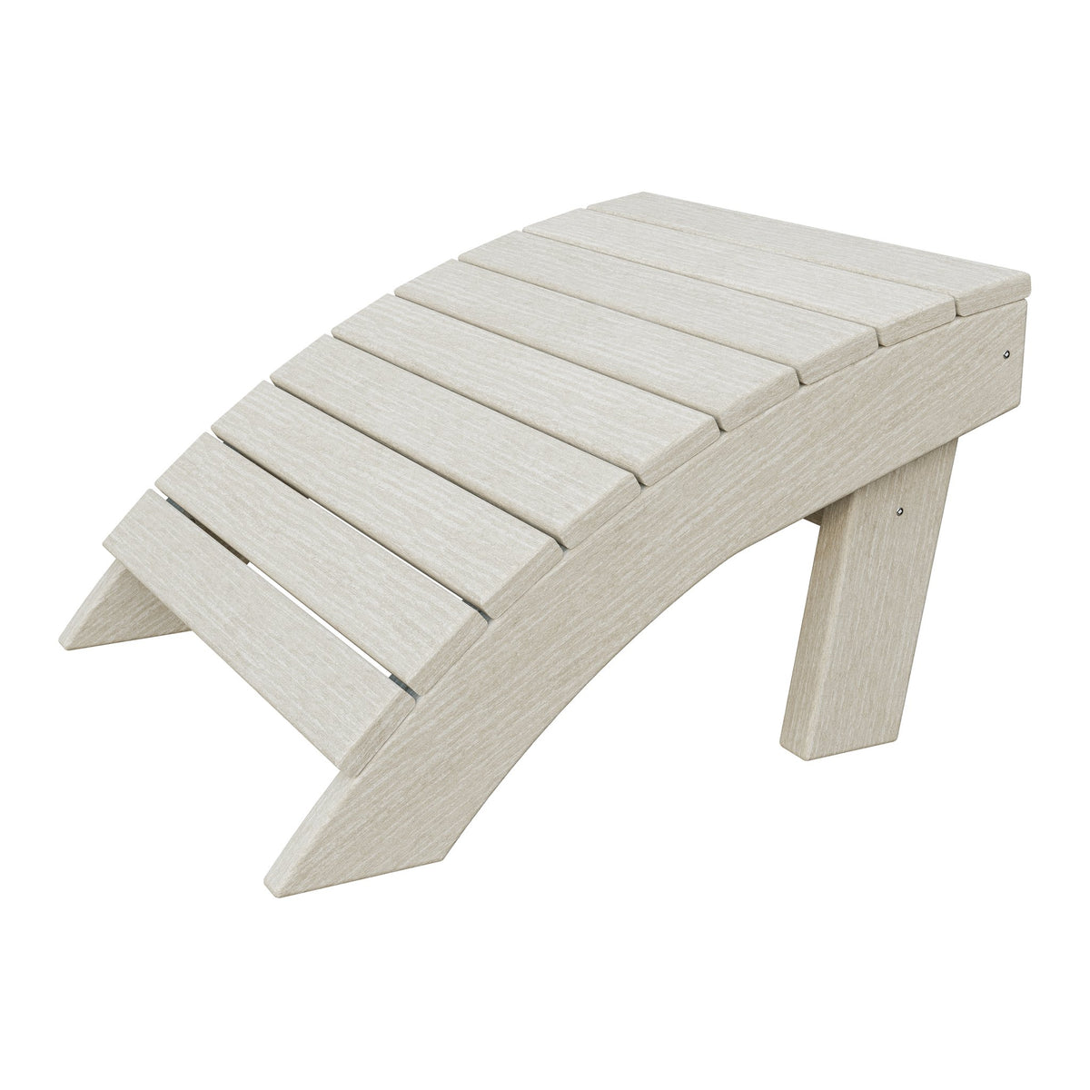 Amish Coastal Poly Ottoman in Seashell