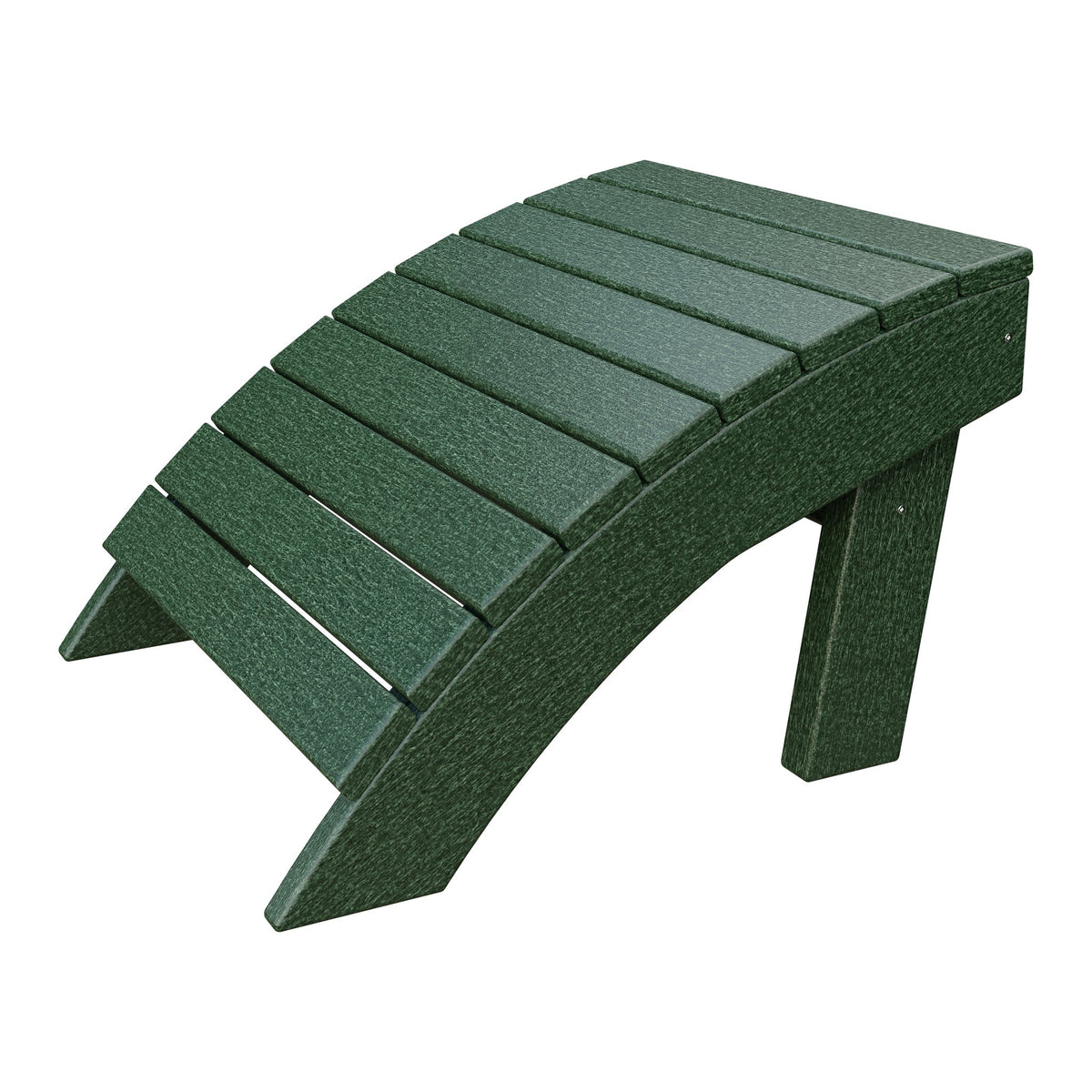 Amish Coastal Poly Ottoman in Turf Green