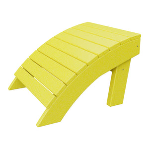 Amish Coastal Poly Ottoman in Lemon Yellow